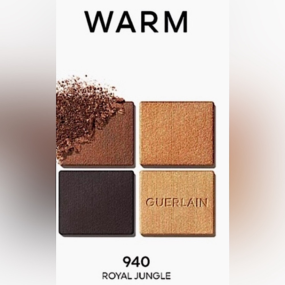 NEW GUERLAIN Ombres G Quad Eyeshadow Palette 940 Royal Jungle Rich Browns & Gold - Picture 6 of 6